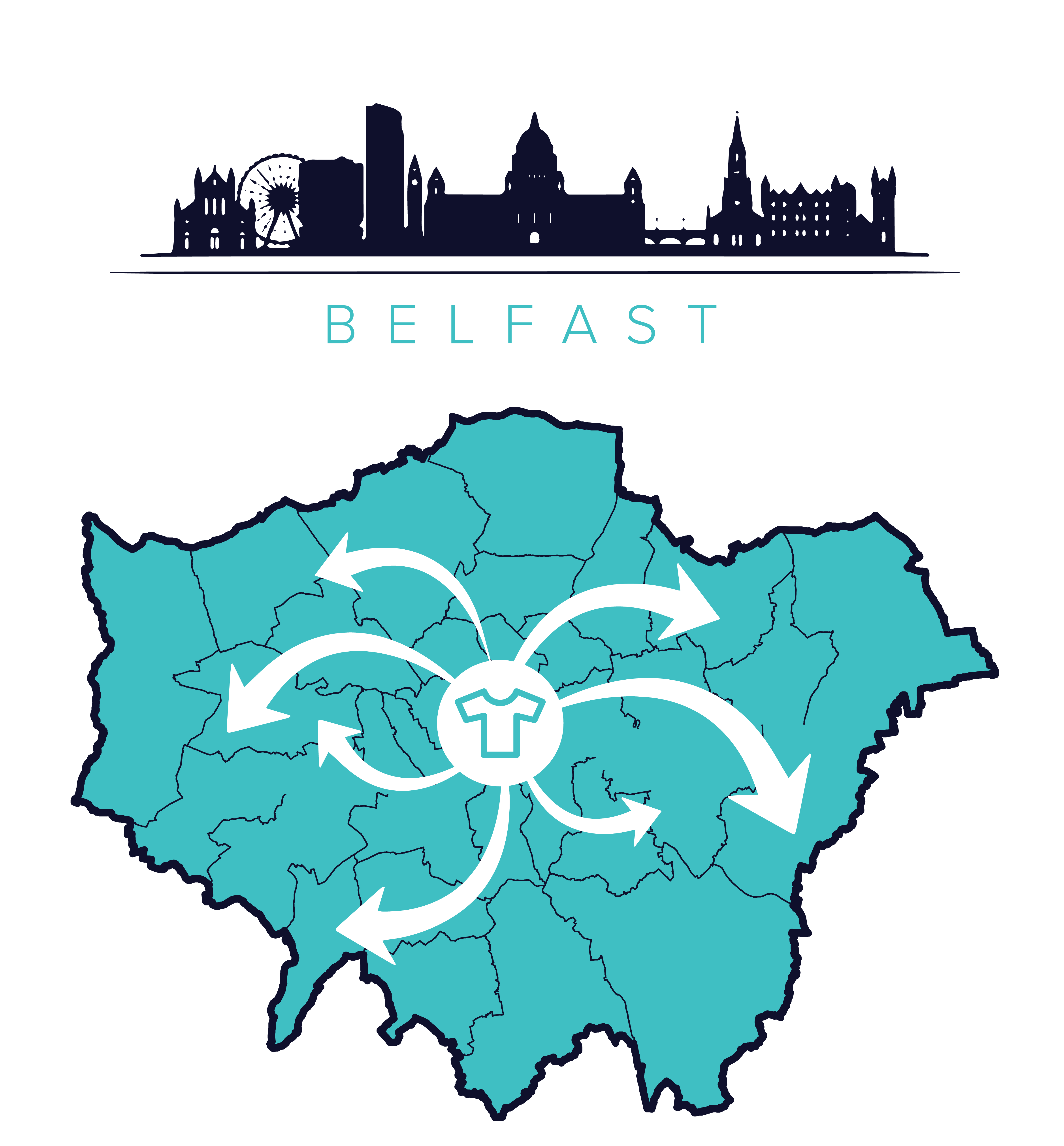 Printed and personalised T-shirts all around Belfast