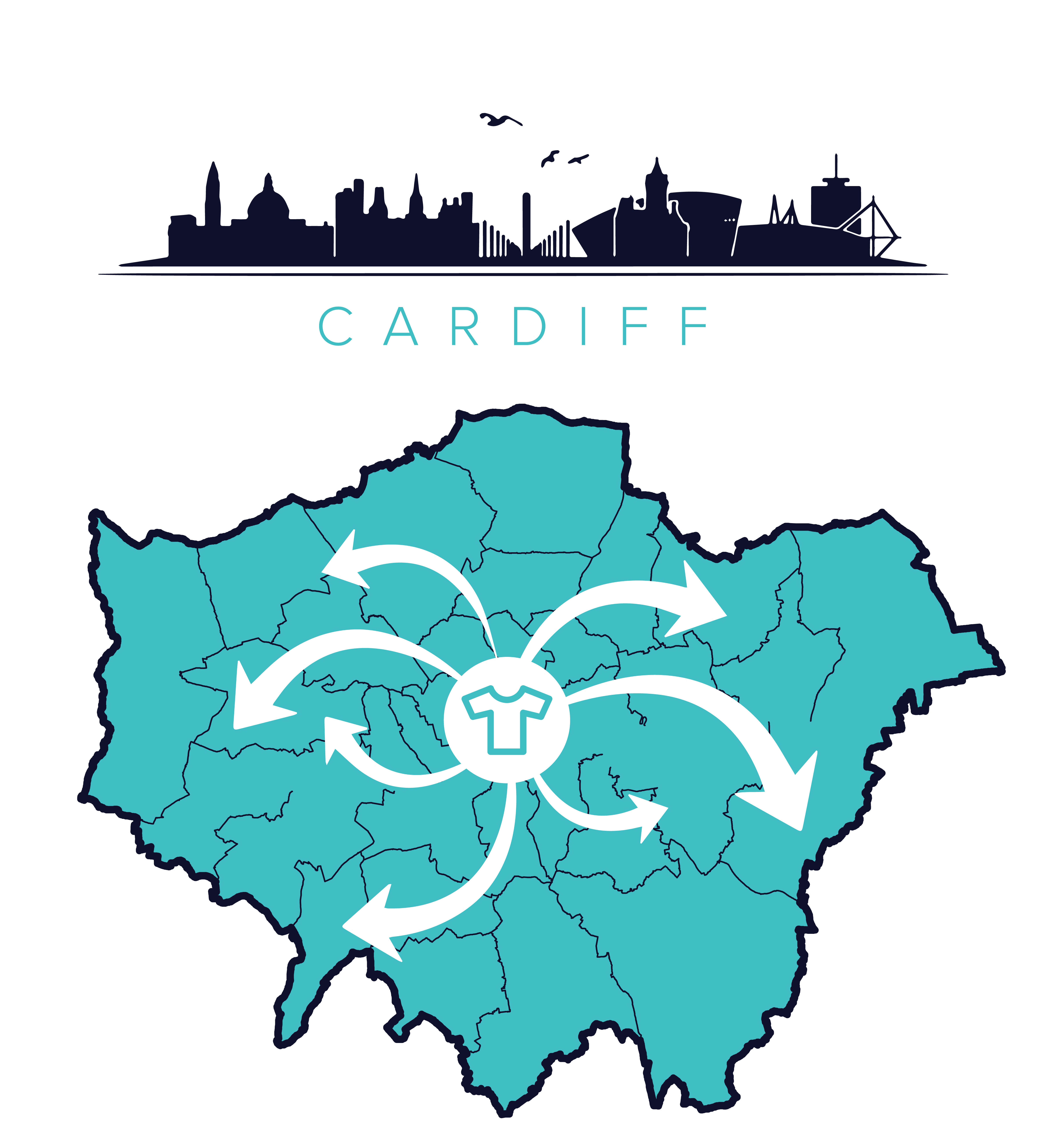 Printed and personalised T-shirts all around Cardiff