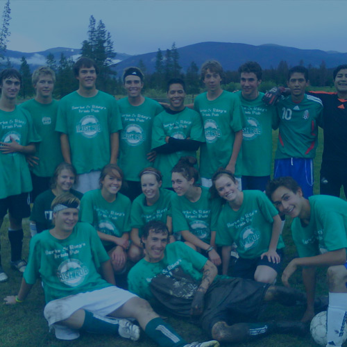 football team with personalised T-shirts